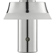 Tischleuchte aus Metall mit zylindrischem Fuss und Lampenschirm