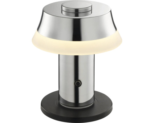 Tischleuchte mit rundem Lampenschirm und Fuß