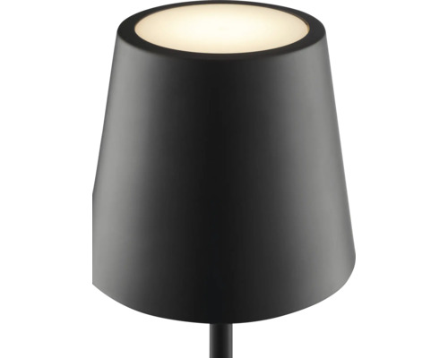 Schwarze Tischleuchte mit Kegelform