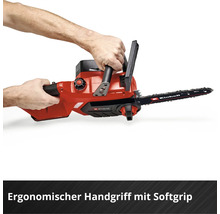 Utilisation d'une tronçonneuse à batterie rouge Einhell