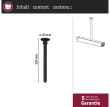 Contenu du produit : barre de 23 mm de diamètre et 105 mm de long, garantie de cinq ans