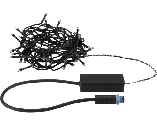 Guirlande lumineuse avec lumières LED, câble et prise