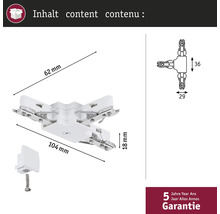 Dimensions d'un connecteur d'angle avec garantie de 5 ans