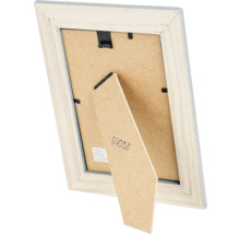 Rückseite eines Holzbilderrahmens mit Aufsteller