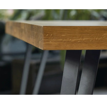 Plateau de table en bois avec pieds en métal