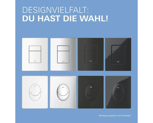 Sélection de différentes plaques de commande pour WC de Grohe