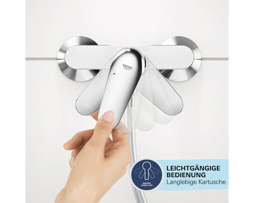 Mitigeur monocommande Grohe avec commande facile et cartouche durable