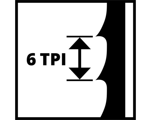 6 TPI-Symbol: Zähne pro Zoll
