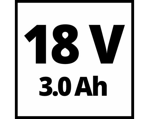 18 Volt 3.0 Amperestunden Akkuleistung