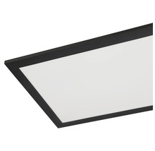 Rechteckige LED-Deckenleuchte mit dunklem Rahmen