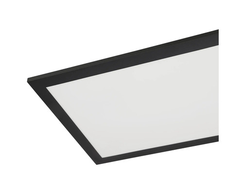 Rechteckige LED-Deckenleuchte mit dunklem Rahmen