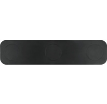 Schwarze Geräteablage mit drei runden Vertiefungen