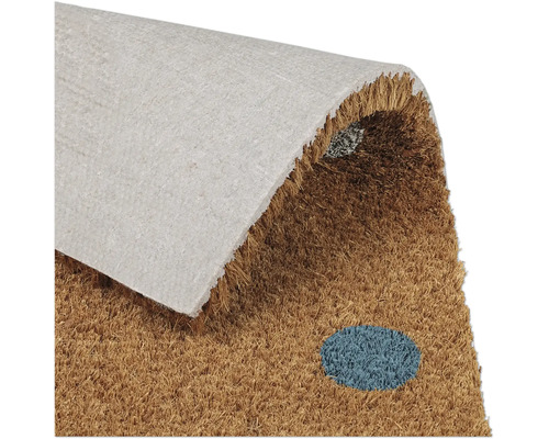 Kokosmatte mit Punktmuster und Textilrücken