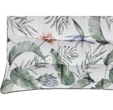 Sitzkissen mit Blätter- und Blumenmuster