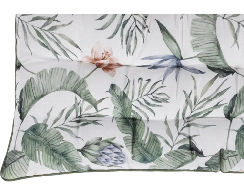 Sitzkissen mit Blätter- und Blumenmuster