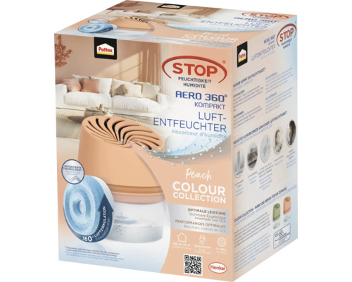 Pattex Stop Feuchtigkeit Luftentfeuchter Aero 360 Grad Kompakt Peach Colour Collection