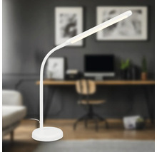 Weisse LED-Stehleuchte im modernen Arbeitszimmer