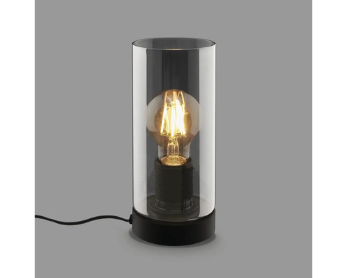 Tischleuchte mit Leuchtmittel hinter Glas