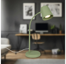 Grüne Schreibtischlampe im Arbeitszimmer