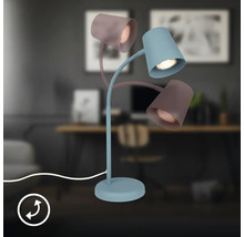 Dreiflammige Tischleuchte mit flexiblem Arm