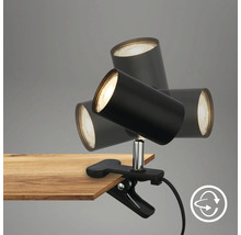 Schwarze Klemmleuchte zur flexiblen Ausrichtung