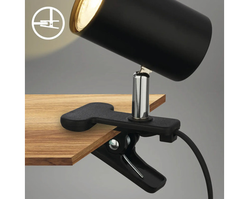 Klemmleuchte zur Befestigung an Oberflächen