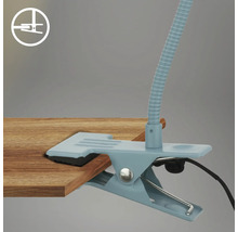 Klemmlampe mit flexiblem Hals zur Befestigung an einer Tischplatte