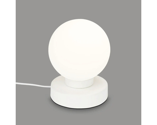 Tischleuchte mit kugelförmigem Lampenschirm
