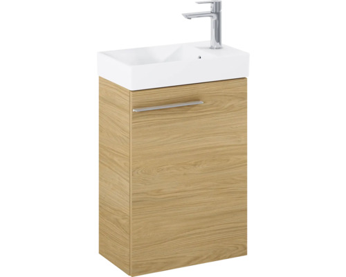 Meuble sous-vasque avec lavabo et robinet
