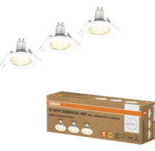 Osram 3er-Set Einbauspots Essential, inklusive Osram LED 2,6 Watt GU10