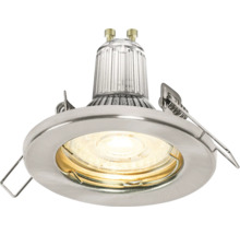 Einbaustrahler mit klarem Glaskörper und Metalleinfassung