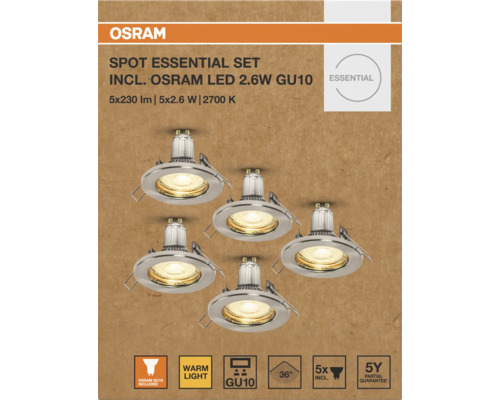Osram Spot Essential Set mit fünf LED-Lampen