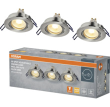 Osram Logo, Packung mit drei verstellbaren Spots inklusive GU10 Lampen für den Innenbereich