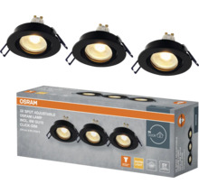 Osram 3er Set verstellbare Einbaustrahler mit GU10 Leuchtmittel für den Innenbereich