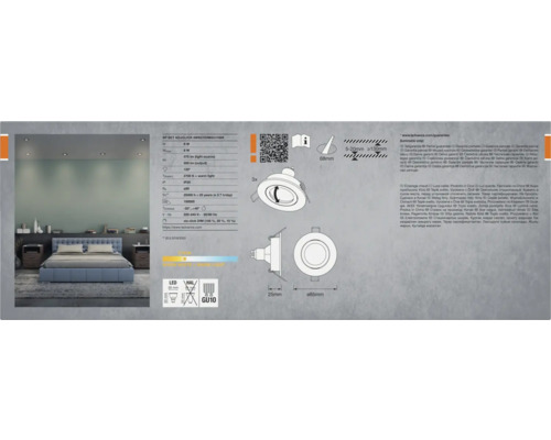 Produktinformationen für ein LED-Einbaustrahler Set