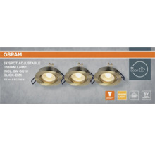 OSRAM 3er Set verstellbare Spots inklusive 6-Watt-GU10-Leuchtmittel für den Innenbereich