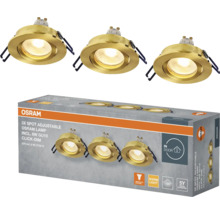 Dreierpackung verstellbare Osram-Spots mit GU10-Lampen und Verpackung