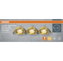 Osram Lampe mit drei Spots, justierbar, inklusive sechs Watt GU10 Leuchtmittel