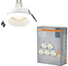 Lot de 5 spots encastrables Osram avec ampoule GU10 et emballage