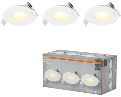 Osram Spot Set 3er-Pack, Einbaustrahler für den Innenbereich