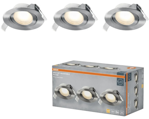 Osram Spot Set einstellbar mit drei Leuchten und Verpackung