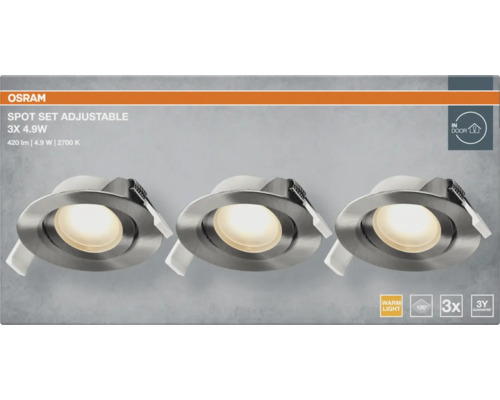 Osram Spot Set, verstellbar, 3er-Pack Innenleuchten