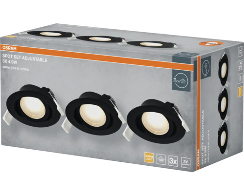 Osram Spot Set, verstellbar, 3er-Packung, geeignet für den Innenbereich