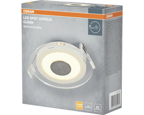 Osram LED Spot Acryl Clean in Verpackung für die Innenbeleuchtung