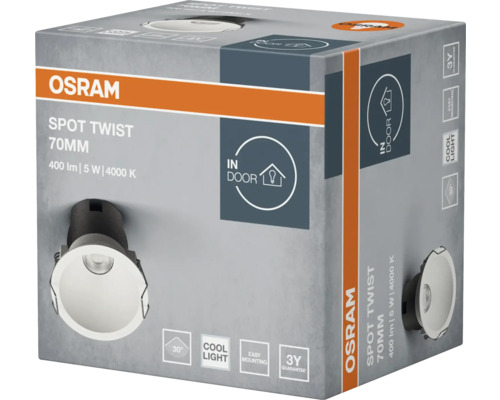 Verpackung einer Osram Spot Twist 70 mm Innenraumleuchte