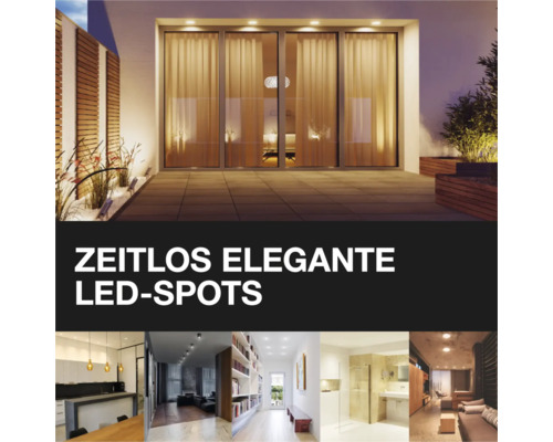 Terrasse mit LED-Spots und Schiebetüren