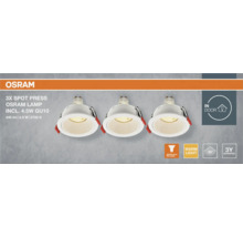 Osram 3er-Set Einbauspots mit 4,5 Watt GU10 Leuchtmittel