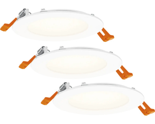 Drei runde LED Einbaustrahler