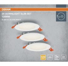 Osram Downlight Slim Set mit drei Lampen, 120 Millimeter Durchmesser