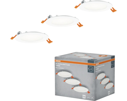 Osram 3er-Pack Slim Downlights 120 mm mit Verpackung